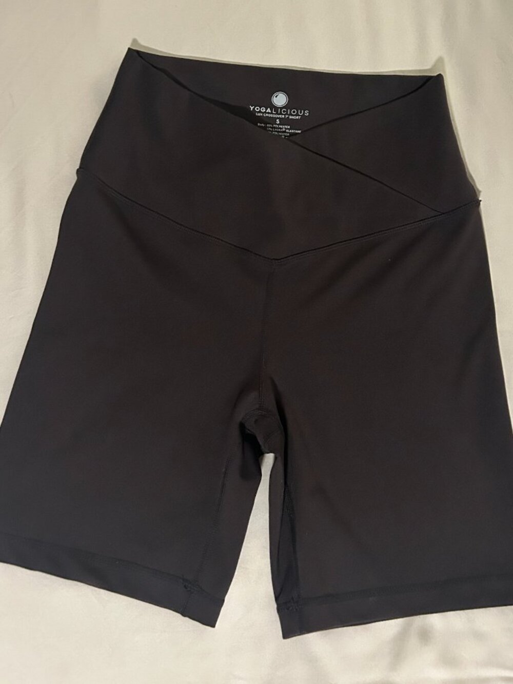 Yogalicious Lux Crossover Shorts Brown Size S